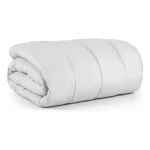 Edredom Casal Queen Micropercal 400 Fios Cama Kit Conforto Branco Liso - Imagem 1