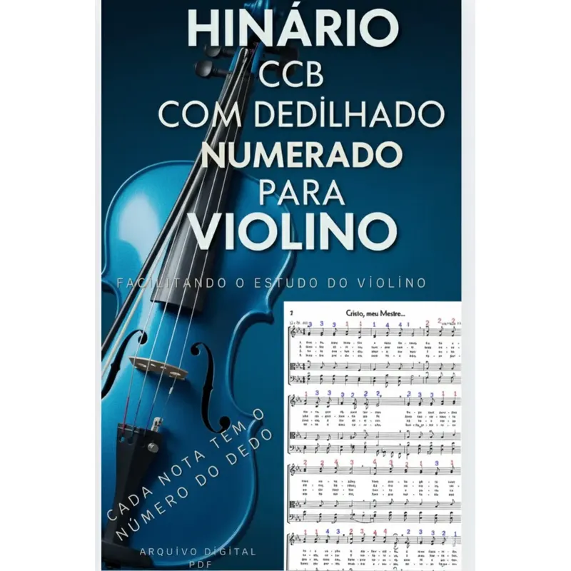 Hinário De Violino Com Numeração Do Dedilhado-digital- Ebook