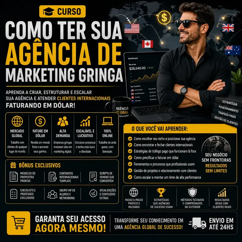 Curso Como Ter Sua Agencia De Marketing Gringa