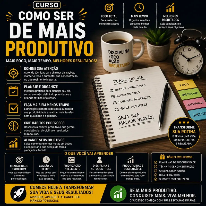Curso Como Ser De Mais Produtivo