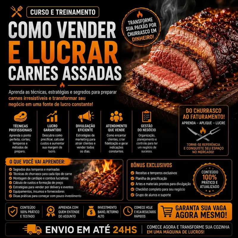 Curso E Treinamento Como Vender E Lucrar Carnes Assadas