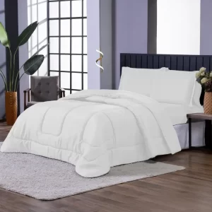Edredom Cama Queen Casal Percal 400 Fios Premium Macio Hotel