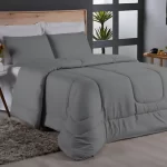 Edredom Queen Percal 400 Fios Grosso Super Casal Hotel Size - Imagem 1