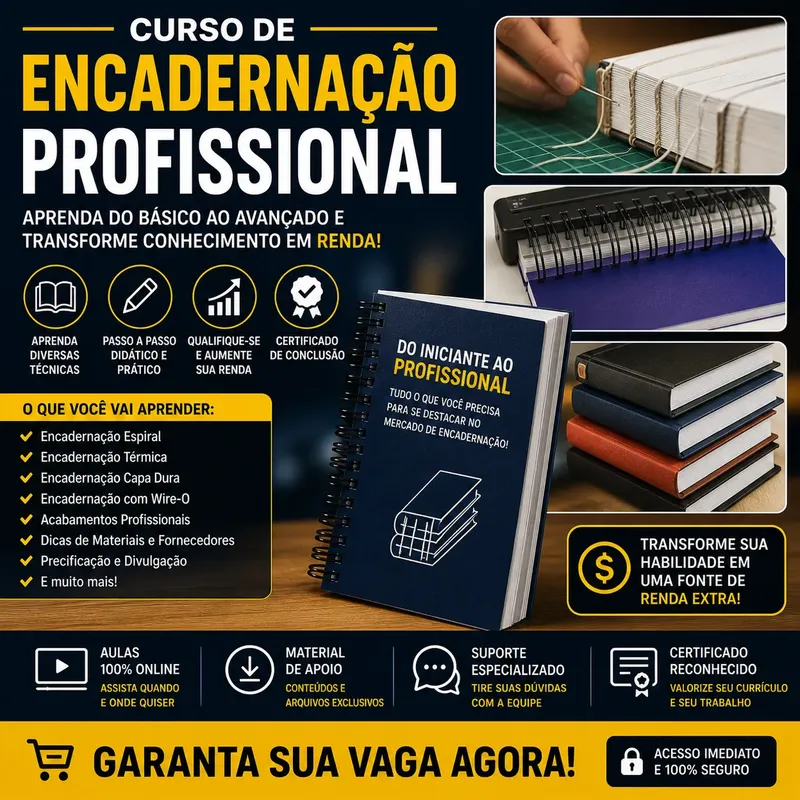 Curso De Encadernação Profissional