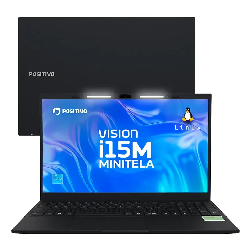 Notebook Positivo Vision i15m Intel Core 3 N300 8gb 256gb Ssd Wi-fi 6 Linux – Tela 15,6 Full Hd Ips Antirreflexo – Minitela – Permite upgrade de memória RAM e SSD – Preto