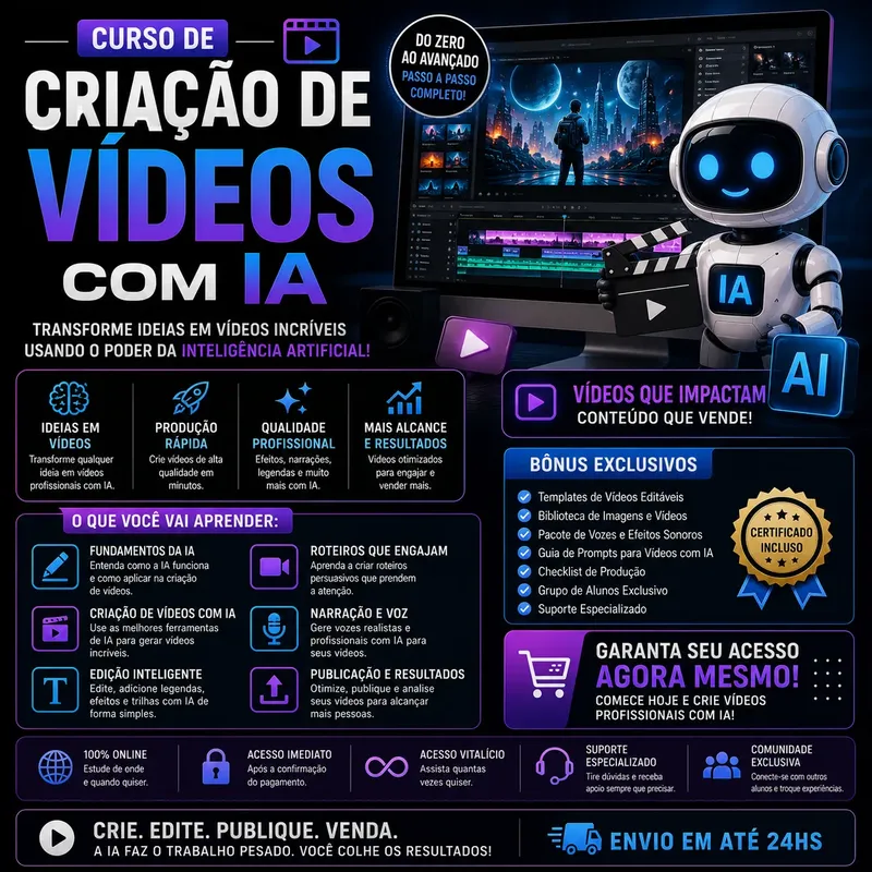 Curso De Criação De Vídeos Com Ia