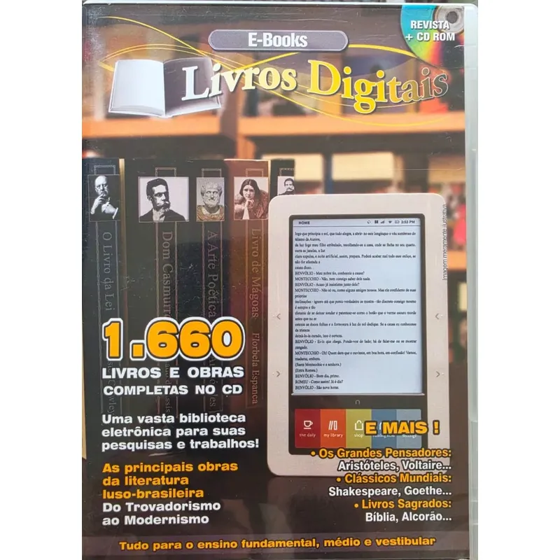 Cd E-books Livros Digitais Original Lacrado