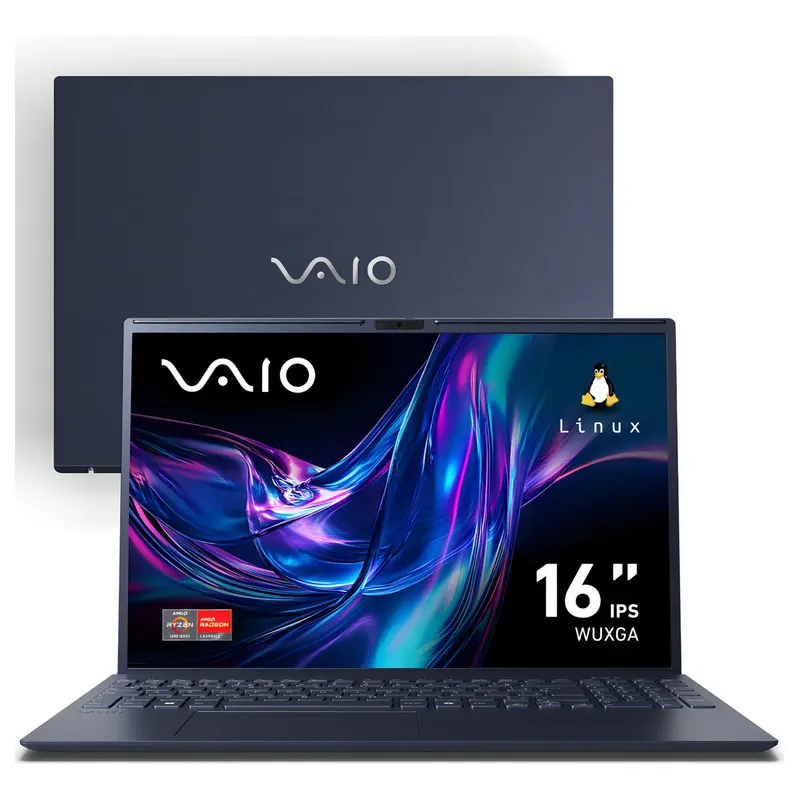Notebook Vaio Fe16 Amd Ryzen 7-5825u Linux 16gb RAM 512gb Ssd Wi-Fi 6 Tela 16″ Ips Wuxga Antirreflexo Cinza Grafite Vjfe69f11xb0121h – Permite upgrade de memória RAM e SSD