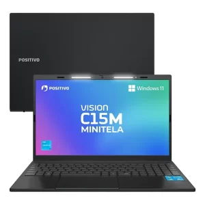 Notebook Positivo Vision C15M de 15.6″ Full HD com Minitela, Intel Celeron N4500, 8GB RAM e 128GB SSD