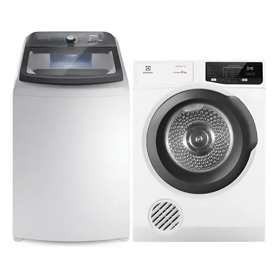 Conjunto Lavadora De Roupas 18kg+secadora Piso 12kg